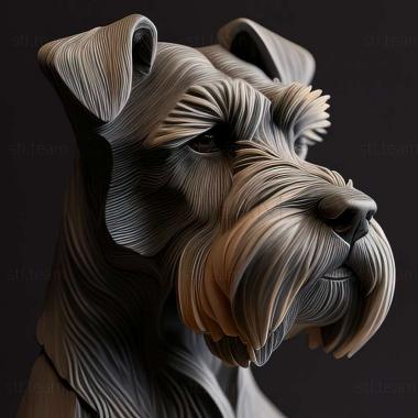 3D model Zwergschnauzer dog (STL)